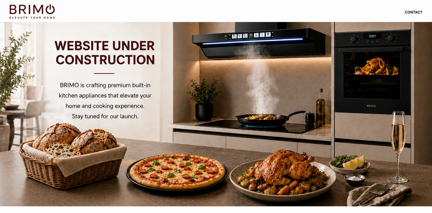 BRIMO premium kitchen appliances — website under construction